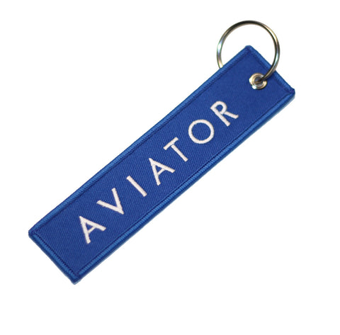 Aviator Embroidered Keychain