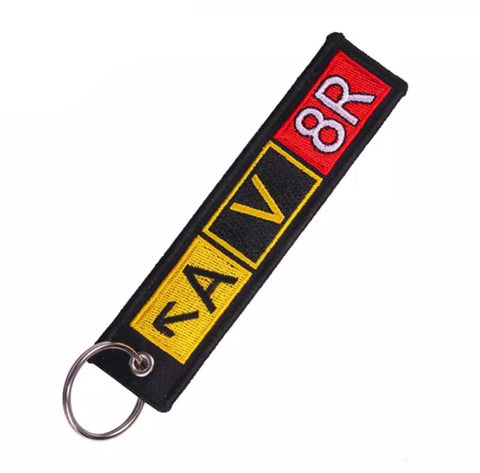 AV8R Taxiway Embroidered Keychain